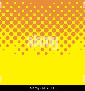 Pop Art background. Retro dotted background. Vector illustration. Halftone yellow pop art pattern. Stock Vector