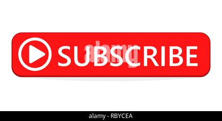 Subscribe button. Vector illustration. Subscribe icon isolated Stock Vector