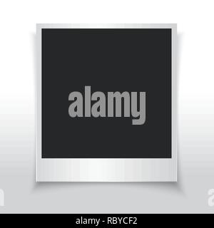 Retro photo frame. Vector illustration. Paper photo frame isolated Stock Vector