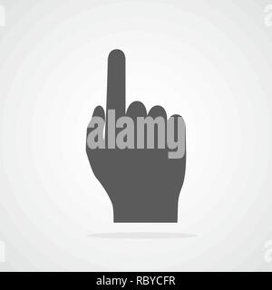 Hand pointer icon. Vector illustration. Finger icon in flat style. Touch hand icon, isolated Stock Vector