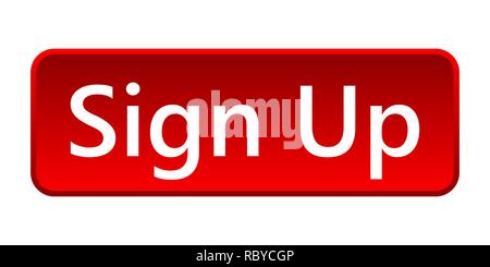 Sign Up button. Vector illustration. Sign Up button isolated Stock Vector