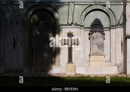 Berlin / Germany - July 2016: The cemetary of the parochial church is one of the oldest surviving ones in Berlin. Stock Photo