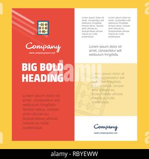 Abacus Business Company Poster Template. with place for text and images. vector background Stock Vector