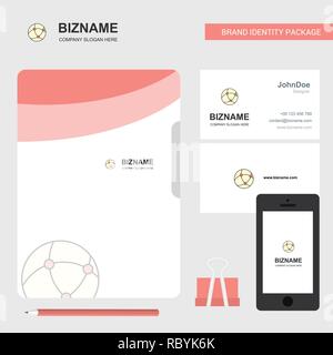 Network Business Logo, File Cover Visiting Card and Mobile App Design ...