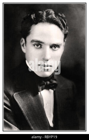 CHARLIE CHAPLIN PORTRAIT Archive c1916 image of Charlie Chaplin renowned silent movies British film star comic actor and director.  Sir Charles Spencer Chaplin KBE (16 April 1889 – 25 December 1977) an iconic English comic actor, filmmaker, and composer who rose to fame in the era of silent film. Stock Photo