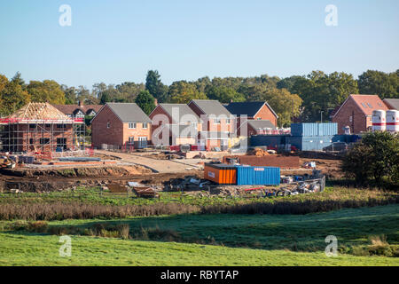 New build housing development, Somerford, Congleton, Cheshire, UK Stock Photo