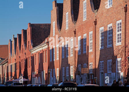 Holländisches Viertel, Backsteinhäuser in der Mittelstraße, Potsdam, Brandenburg, Deutschland, Europa | Dutch Quarter, brickstone houses in Mittelstra Stock Photo