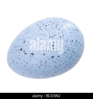 Azure Blue Easter Egg Isolated On White Background, With Shadow Stock 