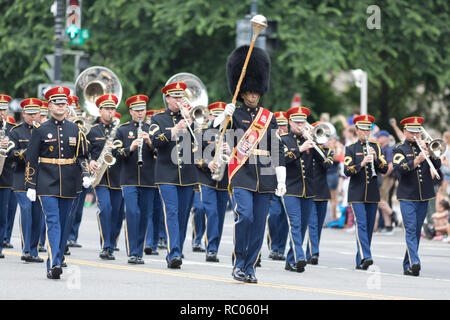 US Army marching band at National Memorial Day parade - Washington, DC ...