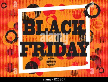 Black Friday Sale Abstract Background. Vector Banner with explosion effect. Stock Vector