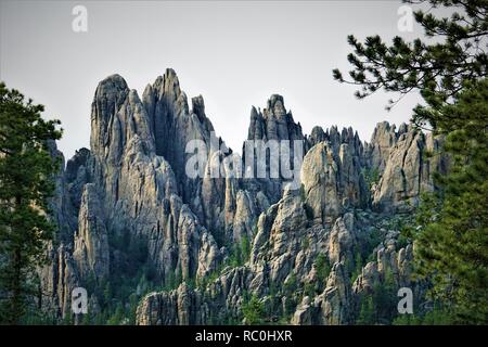 Cathedral Spires of Needles, Custer State Park, South Dakota Stock Photo