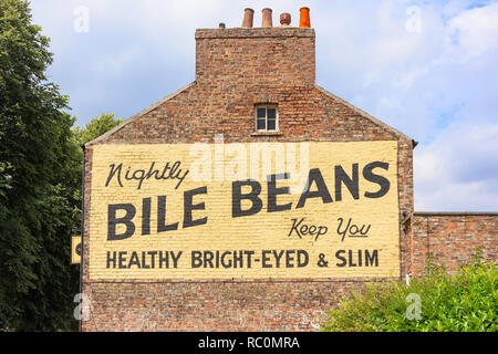 Vintage Bile Beans wall advert, Lord Mayors Walk, York, North Yorkshire, England, United Kingdom Stock Photo
