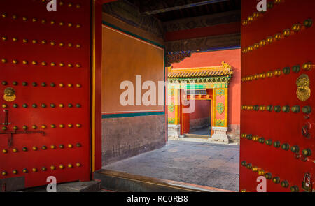 The Forbidden City is a palace complex in central Beijing, China. Stock Photo