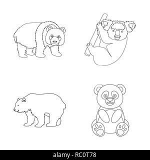 sloth,bear,panda,polar,white,christmas,silhouette,baby,sleep,brown,walk,animal,honey,cute,mascot,zoo,toy,set,vector,icon,illustration,isolated,collection,design,element,graphic,sign,outline,line, Vector Vectors , Stock Vector
