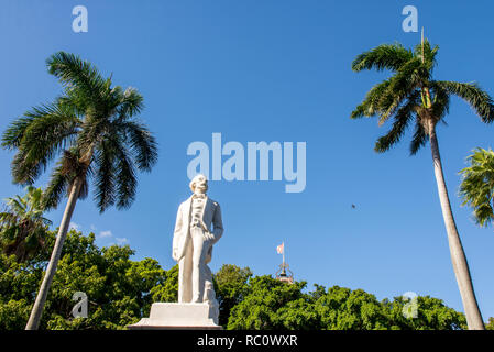 Statue of Carlos Manuel de Cspedes, Plaza de Armas, Old Havana (La Habana Vieja), Cuba, Caribbean Sea, Central America. Photo taken on 30 October 2018 Stock Photo