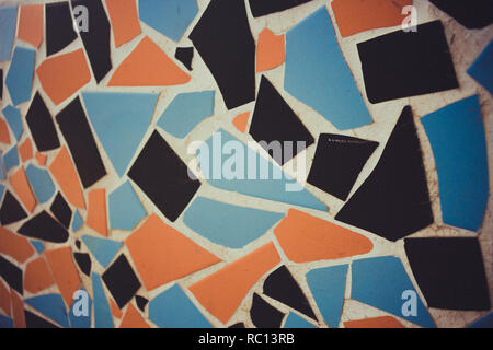 Mosaic. Multi-colored mosaic of ceramic tiles. Stock Photo