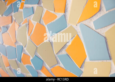 Mosaic. Multi-colored mosaic of ceramic tiles. Stock Photo