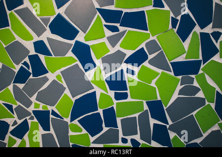 Mosaic. Multi-colored mosaic of ceramic tiles. Stock Photo