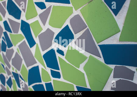 Mosaic. Multi-colored mosaic of ceramic tiles. Stock Photo