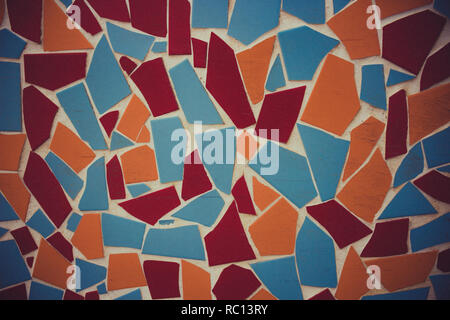 Mosaic. Multi-colored mosaic of ceramic tiles. Stock Photo