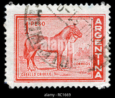 Postage stamp from Argentina in the  Personalities and Landscapes series issued in 1959 Stock Photo