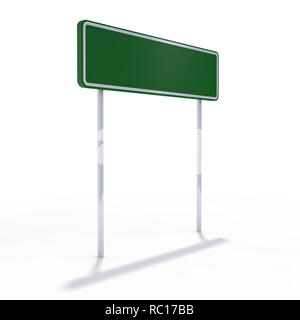 Blank Green Road Sign Or Empty Traffic Signs 3d Rendering Stock Photo Alamy