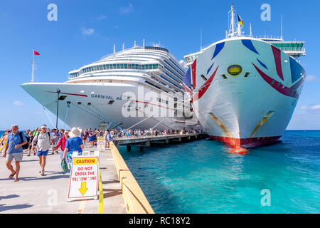 Grand Turk, Turks and Caicos Islands visiting on P&O Arcadia during a Christmas and New Year cruise. Stock Photo