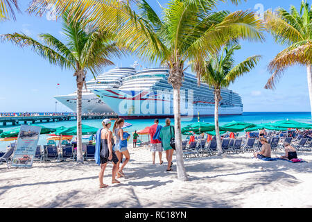 Grand Turk, Turks and Caicos Islands visiting on P&O Arcadia during a Christmas and New Year cruise. Stock Photo