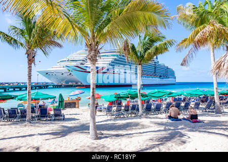 Grand Turk, Turks and Caicos Islands visiting on P&O Arcadia during a Christmas and New Year cruise. Stock Photo