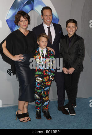 Celebrities attend 'Aquaman' film premiere at TCL Chinese Theater in Hollywood.  Featuring: Dagmara Dominczyk, Patrick Wilson, Kalin Patrick Wilson, Kassian McCarrell Where: Santa Monica, California, United States When: 12 Dec 2018 Credit: Brian To/WENN.com Stock Photo