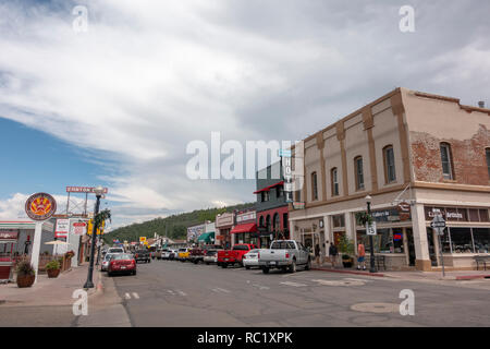 General view along the main road (West Route 66) in Williams, northern Arizona, USA. Stock Photo