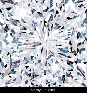 Sparkling water clear diamond top view vector illustration Stock Vector