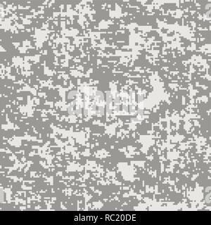 Pixel camo seamless pattern. Grey urban camouflage Stock Vector