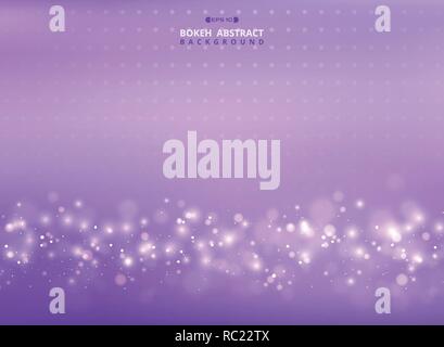 Abstract of mesh colorful violet with bokeh pattern background, vector eps10 Stock Vector