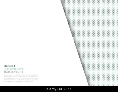 Cover of digital blue and green square elements pattern background with copy space. vector eps10 Stock Vector