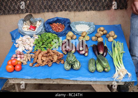 A market in Fianrantsoa, Madagascar Stock Photo