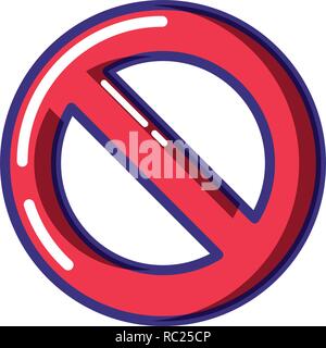 Forbidden sign isolated icon Royalty Free Vector Image