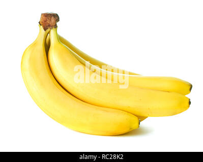 bunch of ripe bananas isolated on white background Stock Photo