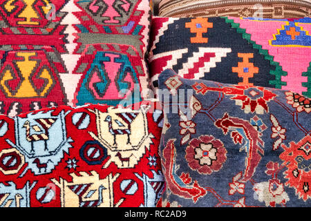 Detail of some azeri Cushions Stock Photo