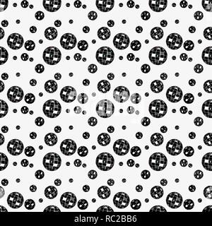 black white shiny disco seamless patterns for Nightclub design eps 10 Stock Vector