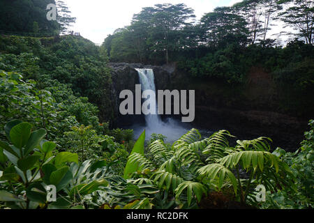Rainbow Falls on the Big Island of Hawaii Stock Photo