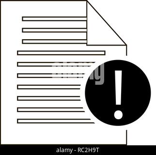 exclamation file icon vector on white background, exclamation file trendy filled icons eps 10 Stock Vector