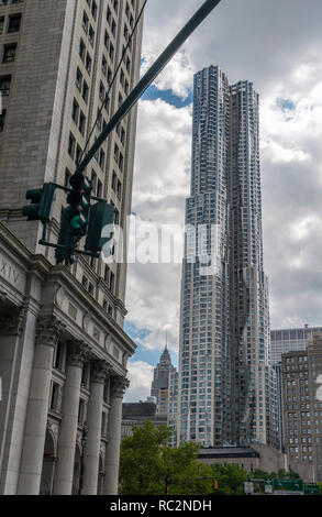 New York City, USA, - July 30, 2013: The Beekman Tower, also known as 8 Spruce St. or New York by Gehry in New York Stock Photo