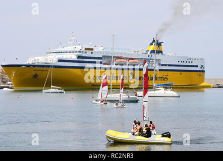 Around Corsica - Ready for departure - ferry preparing for departure Stock Photo