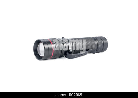 Small portable pocket flashlight Stock Photo