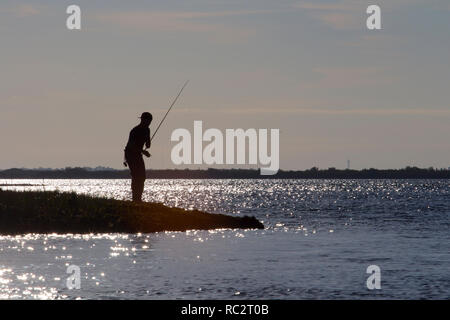 Fishing in the Gulf of Mexico, Florida Stock Photo