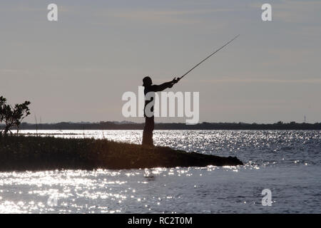 Fishing in the Gulf of Mexico, Florida Stock Photo