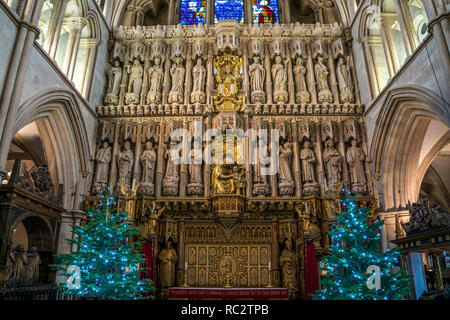 Altar der Southwark Cathedral, London, Vereinigtes Königreich Großbritannien, Europa |  Southwark Cathedral altar, London, United Kingdom of Great Bri Stock Photo