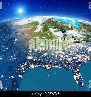 America from space Stock Photo