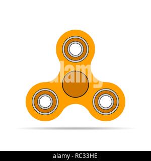 Hand spinner icon, isolated on white background. Vector illustration. Spinner stress relieving toy. Stock Vector